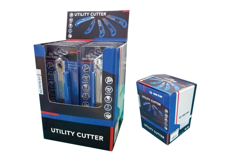 KING TONY Набор ножей со сменными лезвиями, 18 мм, 12 предметов 7978-07-S