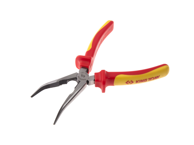 KING TONY  Пассатижи тонконосые 200 мм, загнутые, диэлектрические 6336-08A