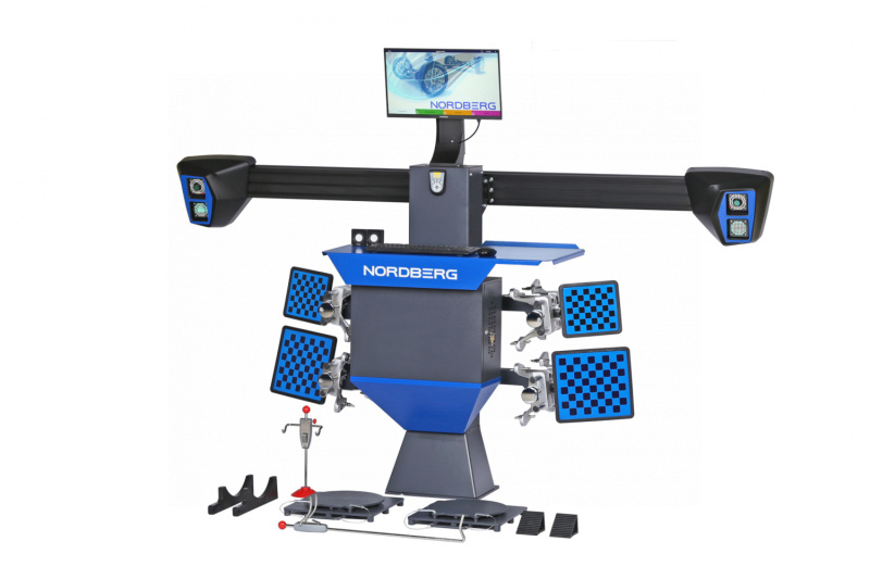 Стенд сход-развал 3D укороченная колонна для ям, синий NORDBERG C802-P (5005)