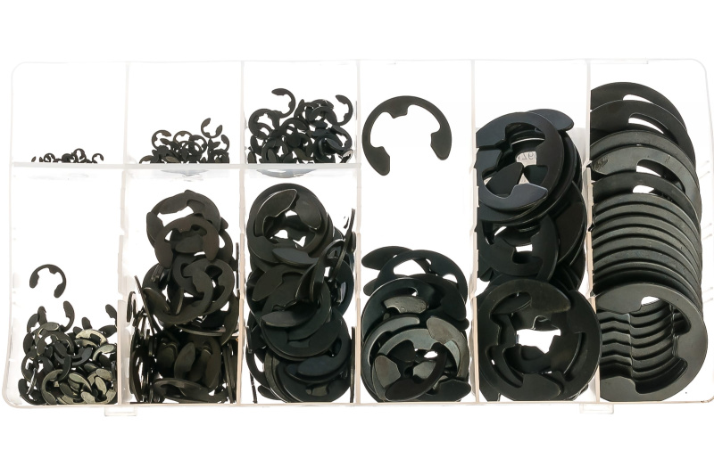 Набор стопорных колец, D1,5-22мм, 300предм. 47601