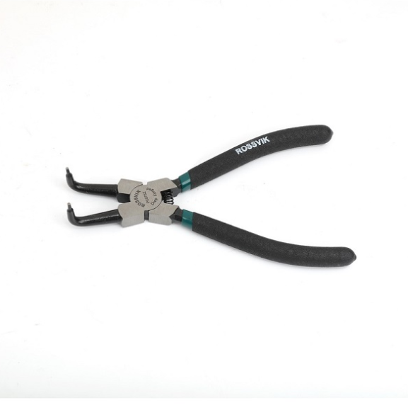 Щипцы для стопорных колец ROSSVIK 7" сжим загнутый PC07SZ