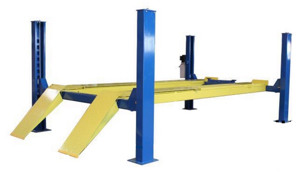 Подъемник четырехстоечный г/п 5.5т, (с пн/гидр. траверой , без поворотных кругов) ROSSVIK V4-5.5 