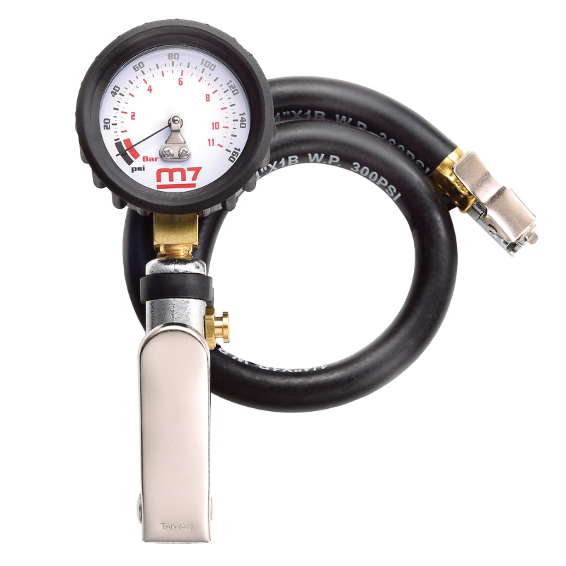 MIGHTY SEVEN Пистолет для подкачки шин 11 бар, с манометром 60 мм / SB-422