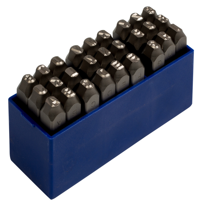 KING TONY Набор ударных клейм 5 мм, буквы-латиница, 27 предметов, хвостовик HRC 40  11527SQ05